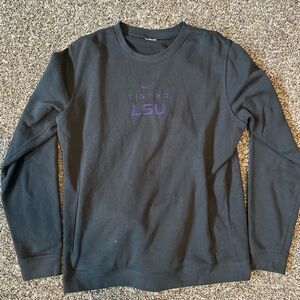 Nike Black and Purple Crewneck Sweater
